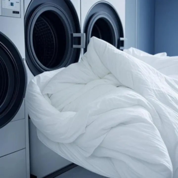 Paplanok és nagyméretű textíliák mosása nagydobos mosógépben