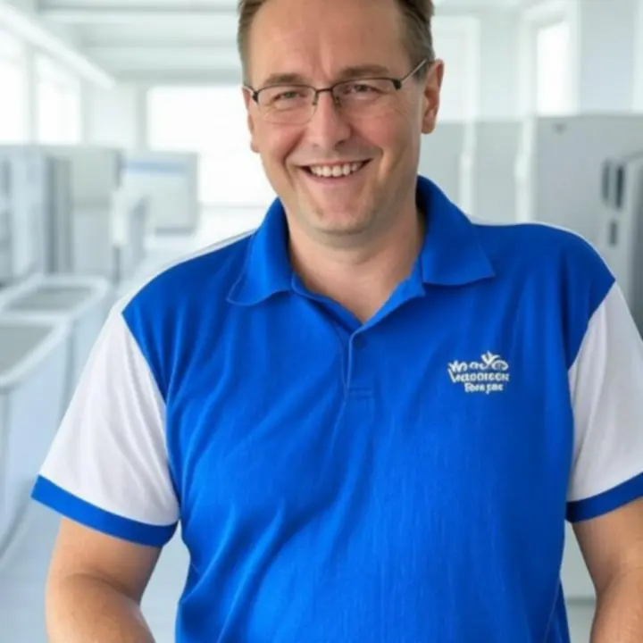 Mosodai ügyfélszolgálati munkatárs headsettel, mosolyogva